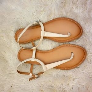 Strappy White Summer Sandals